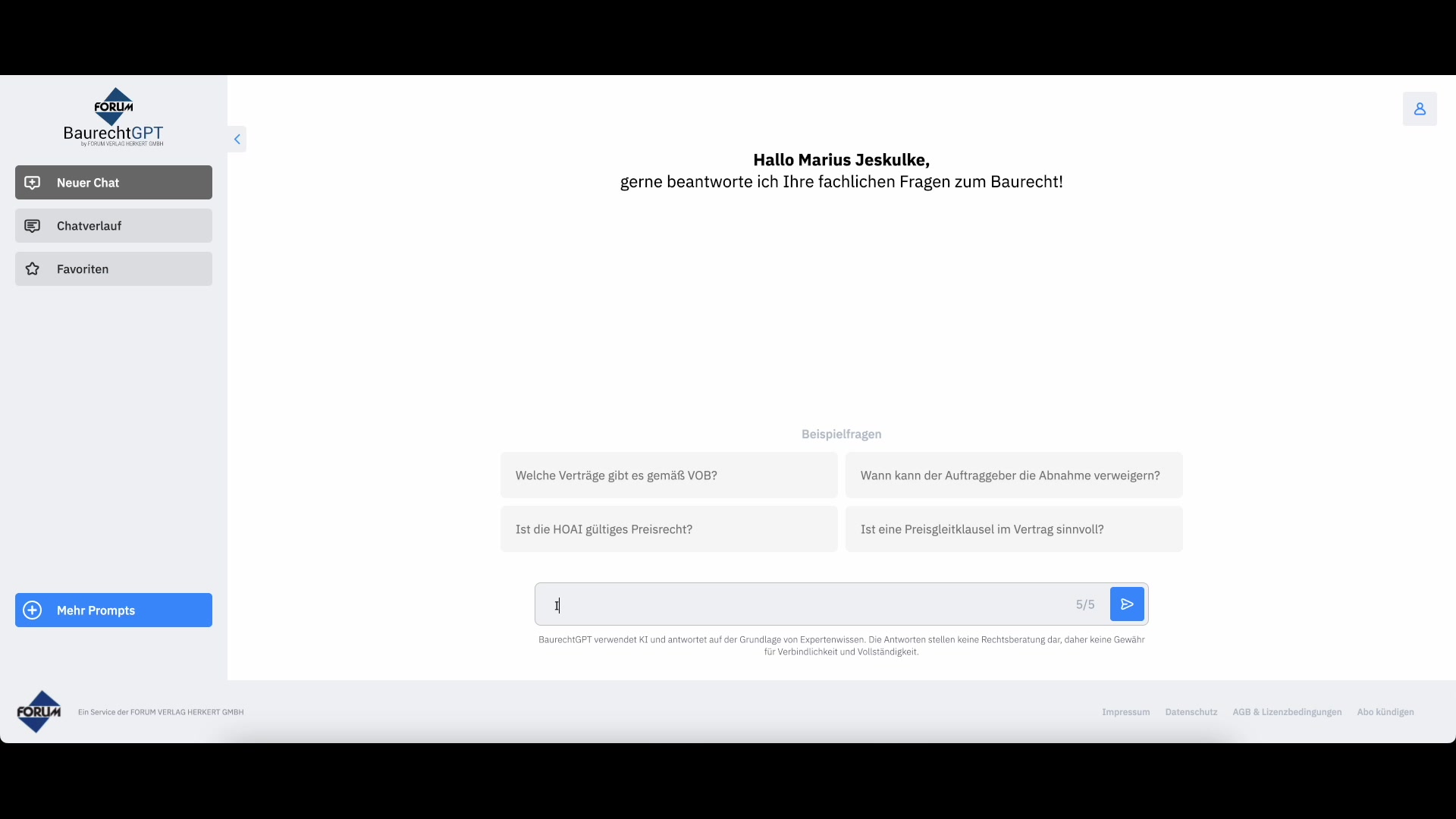 BaurechtGPT – Forum Verlag Herkert